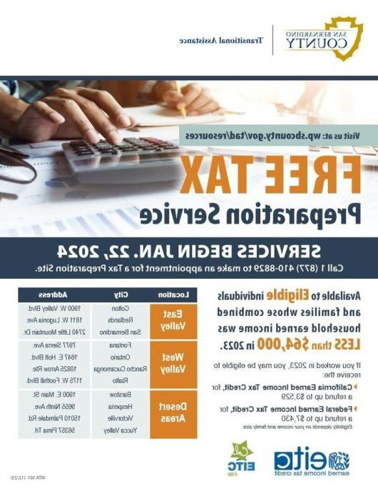 VITA Tax Flyer with locations
